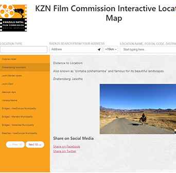 KZN Film Commission Map